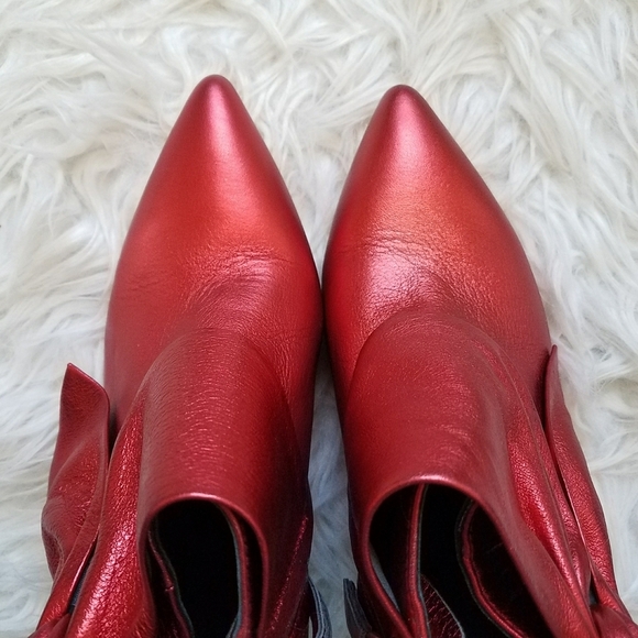 PAIGE Catrine Candy Apple Red Booties - Picture 6 of 16